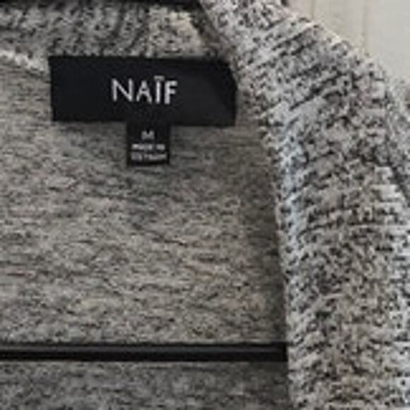 Women’s 3/4 Sleeve Blouse Cardigan Style Black, Gray, White One Piece Medium - Picture 2 of 4